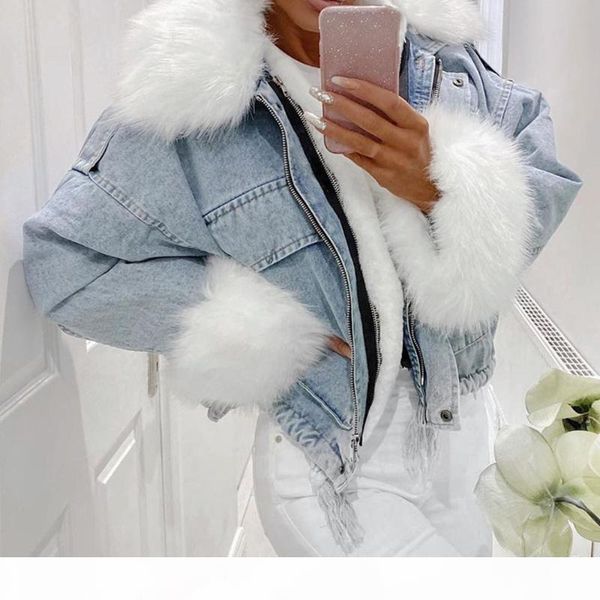 autumn winter women jacket coat warm faux fur short jean jackets 2020 ladies fashion plus size 3xl denim outwear thicken clothes, Black;brown
autumn winter women jacket coat warm faux fur short jean jackets 2020 ladies fashion plus size 3xl denim outwear thicken clothes, Black;brown