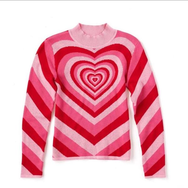women's sweaters love heart pattern sweater color matching rainbow pullover women 2021 autumn lazy oaf retro high collar slim knitted, White;black
women's sweaters love heart pattern sweater color matching rainbow pullover women 2021 autumn lazy oaf retro high collar slim knitted, White;black
