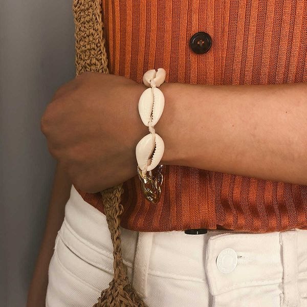 jewelry personality national style woven hand decorated women's nk chain simple shell bracelet, Silver
jewelry personality national style woven hand decorated women's nk chain simple shell bracelet, Silver