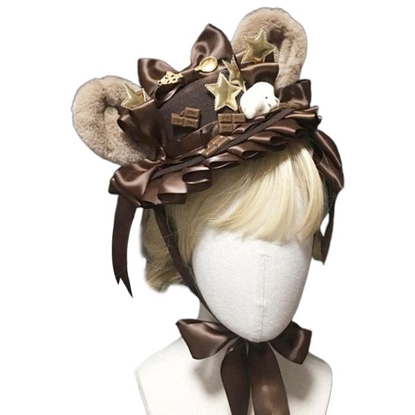 stingy brim hats sweet lolita ribbon bowknot mini hat cute cartoon plush bear ears headdress anime kawaii cosplay hair accessories, Blue;gray
stingy brim hats sweet lolita ribbon bowknot mini hat cute cartoon plush bear ears headdress anime kawaii cosplay hair accessories, Blue;gray