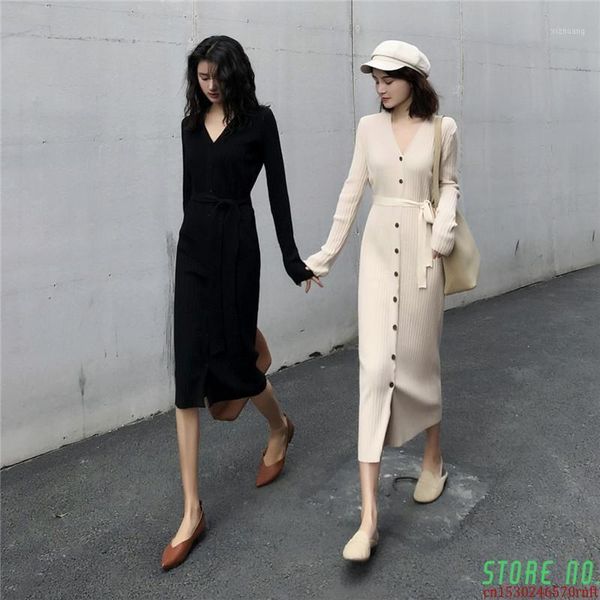 casual dresses women maxi dress v-neck long autumn vintage single breasted knit sleeve, Black;gray
casual dresses women maxi dress v-neck long autumn vintage single breasted knit sleeve, Black;gray