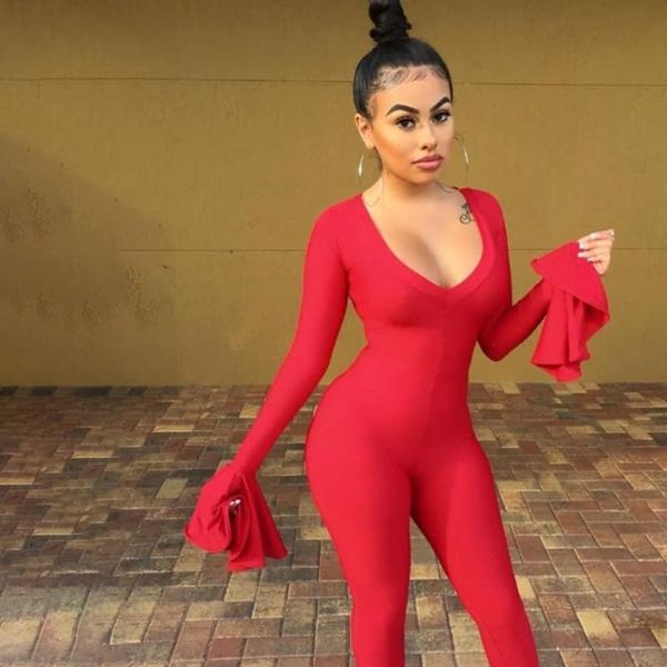 flare sleeve slim bodycon women jumpsuit v neck elegant rompers flare pants red skinny playsuit club outfits autumn, Black;white
flare sleeve slim bodycon women jumpsuit v neck elegant rompers flare pants red skinny playsuit club outfits autumn, Black;white