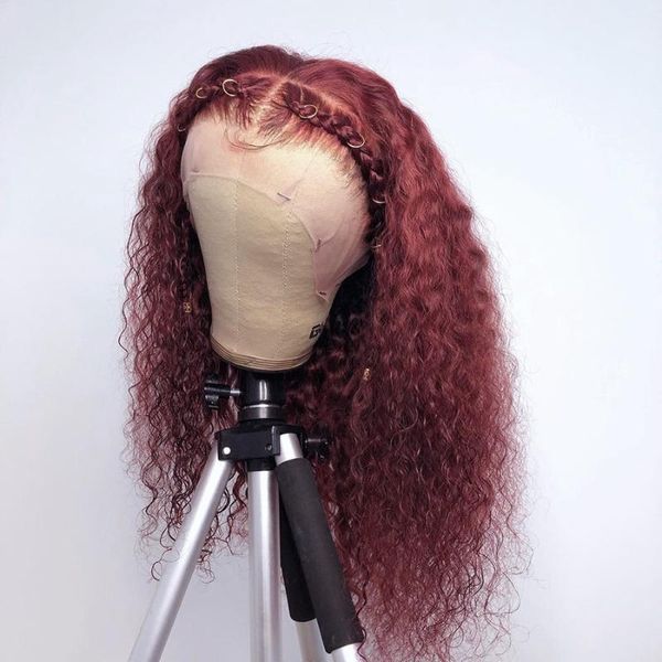 lace wigs burgundy 99j front human hair kinky curly 13x4 frontal wig preplucked hairline brazilian remy for women 28in, Black;brown
lace wigs burgundy 99j front human hair kinky curly 13x4 frontal wig preplucked hairline brazilian remy for women 28in, Black;brown
