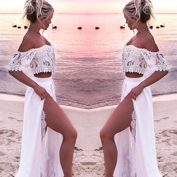 white dress two-piece set maxi dress vestido lace one shoulder split floor-length vestido party dress 210316, Black;gray
white dress two-piece set maxi dress vestido lace one shoulder split floor-length vestido party dress 210316, Black;gray