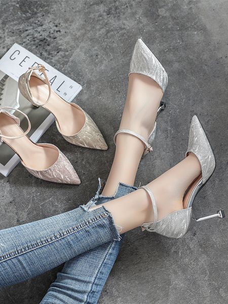 french stilettos summer 2021 new sandals wedding shoes pointed shallow mouth single shoes female stiletto temperament goddess fan, Black
french stilettos summer 2021 new sandals wedding shoes pointed shallow mouth single shoes female stiletto temperament goddess fan, Black