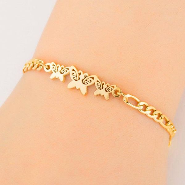 link, chain butterfly bracelets for womens stainless steel gold chains bracelet on hand fashion jewelry 2021 gifts woman accessories, Black
link, chain butterfly bracelets for womens stainless steel gold chains bracelet on hand fashion jewelry 2021 gifts woman accessories, Black