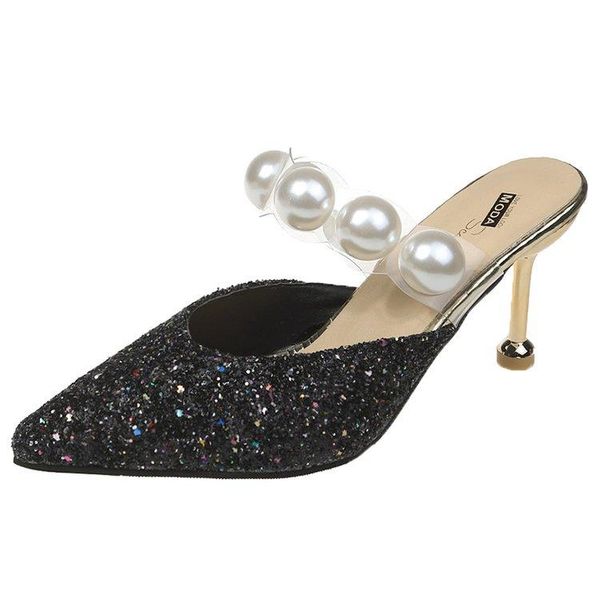 slippers 2021 shoes thin heels pu cover toe ladies' luxury slides slipers women shallow high heeled mules pointed designer, Black
slippers 2021 shoes thin heels pu cover toe ladies' luxury slides slipers women shallow high heeled mules pointed designer, Black