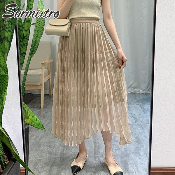 skirts surmiitro 2021 fashion spring summer midi long skirt women korean style chiffon mid-length high waist pleated female, Black
skirts surmiitro 2021 fashion spring summer midi long skirt women korean style chiffon mid-length high waist pleated female, Black