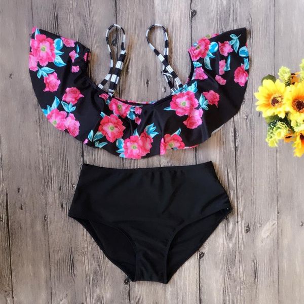 women's swimwear ruffle floral printed female beach bathing suit summer women push up padded swimsuit brazilian bikini set xxl, White;black
women's swimwear ruffle floral printed female beach bathing suit summer women push up padded swimsuit brazilian bikini set xxl, White;black