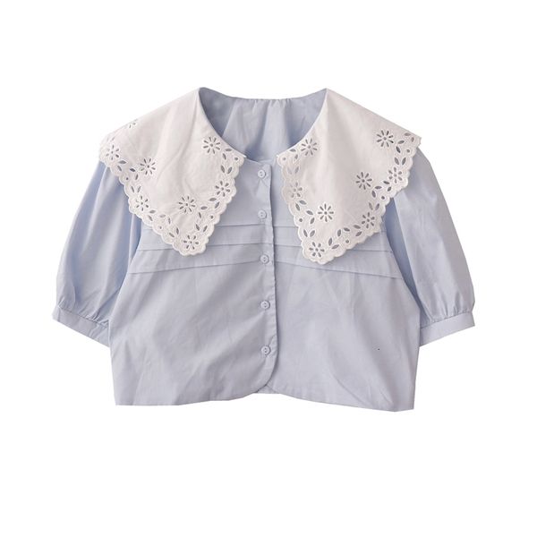 women's blouses & shirts vintage embroidery white girls chic crop 2021 summer fashion cute puff sleeve hollow floral doll car
women's blouses & shirts vintage embroidery white girls chic crop 2021 summer fashion cute puff sleeve hollow floral doll car