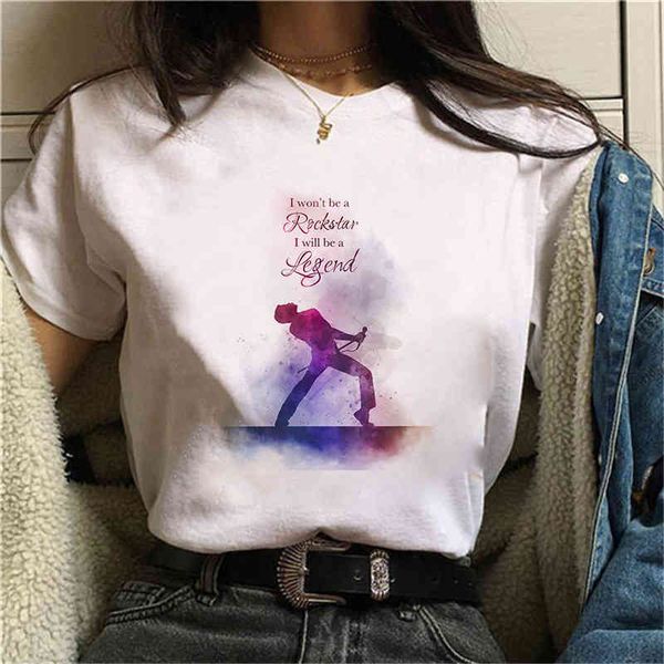 freddie mercury queen women's printed harajuku retro short sve t-shirt, funny urzan t-shirt, White
freddie mercury queen women's printed harajuku retro short sve t-shirt, funny urzan t-shirt, White