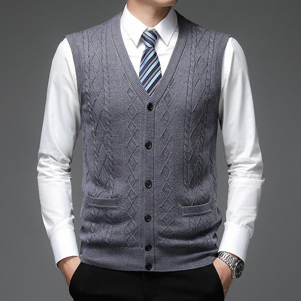 men's vests autum fashion plain deep v neck cardigan sweatercoat knit vest men sleeveless casual clothing quality, Black;white
men's vests autum fashion plain deep v neck cardigan sweatercoat knit vest men sleeveless casual clothing quality, Black;white