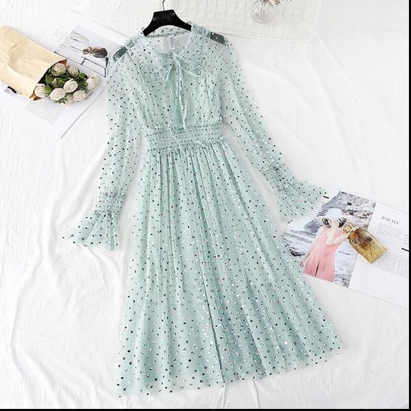 polka dot print women dress 2 piece set 2021 spring summer vintage sweet mesh dresses long sleeve party dress robe femme vestido, Black;gray
polka dot print women dress 2 piece set 2021 spring summer vintage sweet mesh dresses long sleeve party dress robe femme vestido, Black;gray