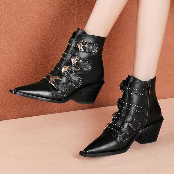 boots winter warm ankle buckles high heeled women black studded leather zapatos mujer zip ladies shoes plus size 42
boots winter warm ankle buckles high heeled women black studded leather zapatos mujer zip ladies shoes plus size 42