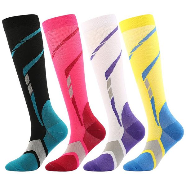 men's socks knee running compression anti slip long stockings sports for marathon jogging cycling basketball, Black
men's socks knee running compression anti slip long stockings sports for marathon jogging cycling basketball, Black