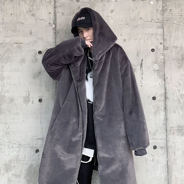 2021 new winter thick plush men's warm fashion casual oversize hooded men streetwear wild long coat mens clothes l6ue, Black
2021 new winter thick plush men's warm fashion casual oversize hooded men streetwear wild long coat mens clothes l6ue, Black