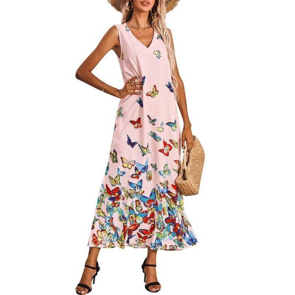 casual dresses 2021 original v-neck dress butterfly print sleeveless cool vest for women summer clothing, Black;gray
casual dresses 2021 original v-neck dress butterfly print sleeveless cool vest for women summer clothing, Black;gray
