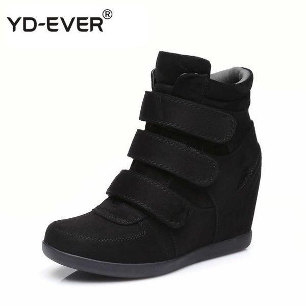 boots spring women faux suede leather wedges platform hidden heel shoes high sneaker casual for woman, Black
boots spring women faux suede leather wedges platform hidden heel shoes high sneaker casual for woman, Black