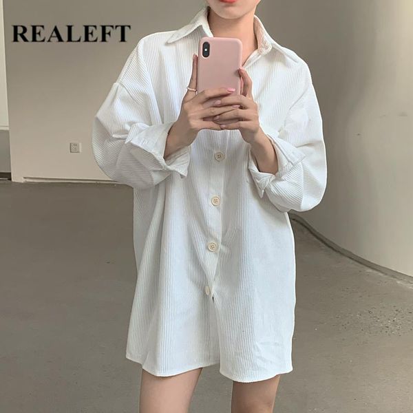 women's blouses & shirts realeft autumn winter one pocket corduroy blouse 2021 long sleeve turn-down collar solid loose female, White
women's blouses & shirts realeft autumn winter one pocket corduroy blouse 2021 long sleeve turn-down collar solid loose female, White