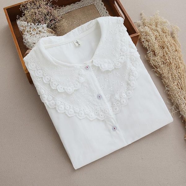 women's blouses & shirts blouse women shirt mori style embroidered lace doll collar cotton white long sleeve blusas mujer de moda
women's blouses & shirts blouse women shirt mori style embroidered lace doll collar cotton white long sleeve blusas mujer de moda