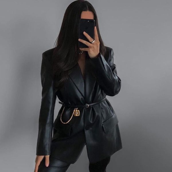 women's fur & faux zoki fashion leather blazers jacket women slim warm buttons long sleeve pockets female outerwear street wear coat 20, Black
women's fur & faux zoki fashion leather blazers jacket women slim warm buttons long sleeve pockets female outerwear street wear coat 20, Black