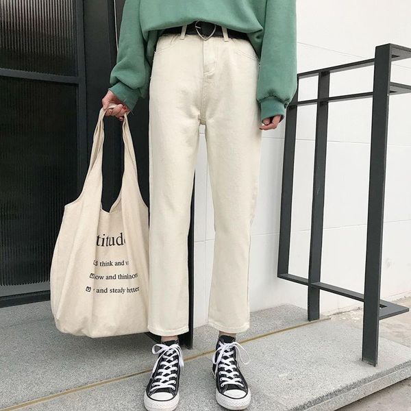 women's jeans high waist women straight casual ankle-length denim pants 2021 korean style all-match boyfriend woman p611, Blue
women's jeans high waist women straight casual ankle-length denim pants 2021 korean style all-match boyfriend woman p611, Blue
