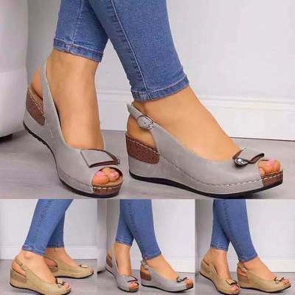sandals 2021 women summer wedge fish mouth buckle shoes casual fashion solid beach ladies plus size, Black
sandals 2021 women summer wedge fish mouth buckle shoes casual fashion solid beach ladies plus size, Black