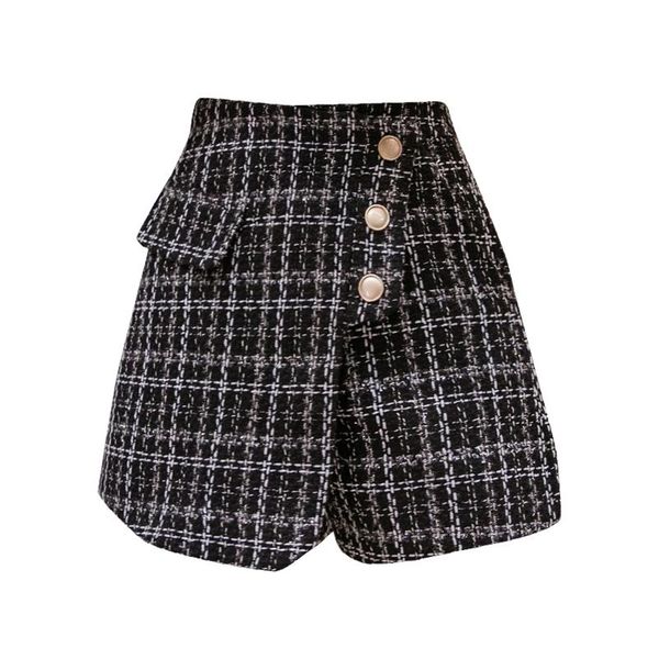 women's shorts winter 2021 european england women plaid tweed skirt irregular design wide leg boots ol slim woolen bottom, White;black
women's shorts winter 2021 european england women plaid tweed skirt irregular design wide leg boots ol slim woolen bottom, White;black