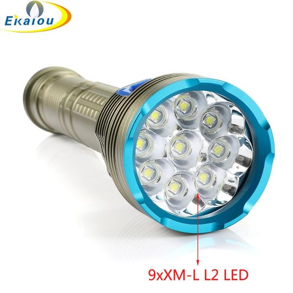 9 x xm-l l2 led white / yellow light diving 150m underwater waterproof dive 26650 tactics torch spearfishing lamp
9 x xm-l l2 led white / yellow light diving 150m underwater waterproof dive 26650 tactics torch spearfishing lamp
