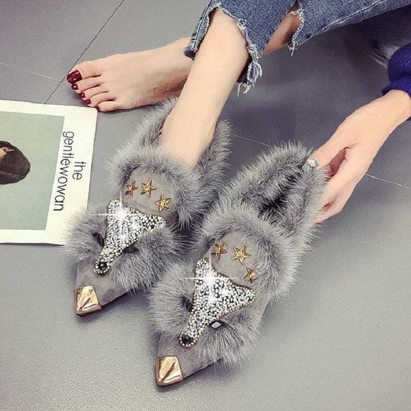 boots pointed furry shoes korean version of autumn and winter plus velvet beanie lace drill warm personality, Black
boots pointed furry shoes korean version of autumn and winter plus velvet beanie lace drill warm personality, Black