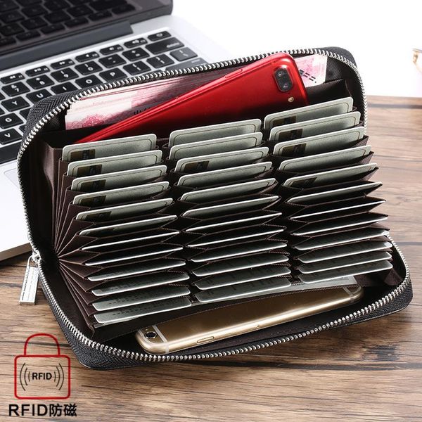 card holders man bag cowhide organ men's clutch rfid anti-theft purse passport multi-card long wallet holder, Brown;gray
card holders man bag cowhide organ men's clutch rfid anti-theft purse passport multi-card long wallet holder, Brown;gray