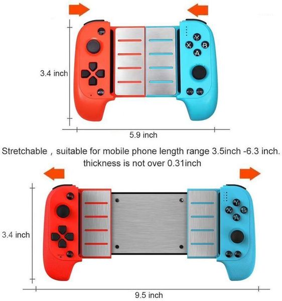 game controller wireless bluetooth gamepad for android phone, with flexible joystick, red+blue black controllers & joysticks1
game controller wireless bluetooth gamepad for android phone, with flexible joystick, red+blue black controllers & joysticks1