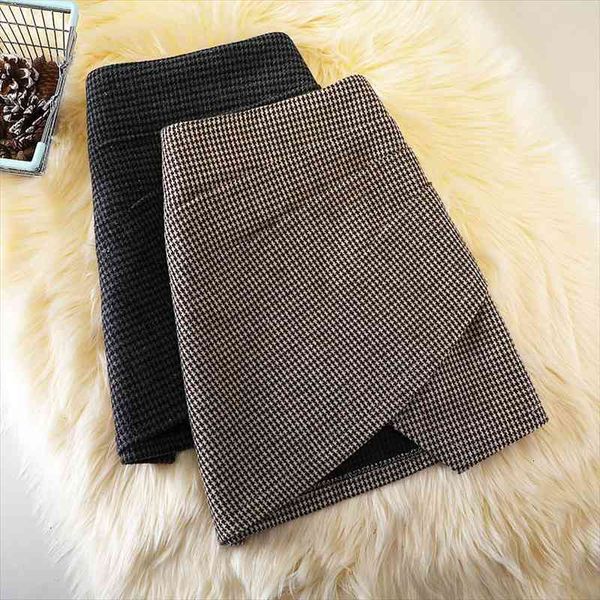 mini skirts irregular woolen short skirt female autumn and winter fashion big size high waist small houndstooth woolen skirt, Black
mini skirts irregular woolen short skirt female autumn and winter fashion big size high waist small houndstooth woolen skirt, Black