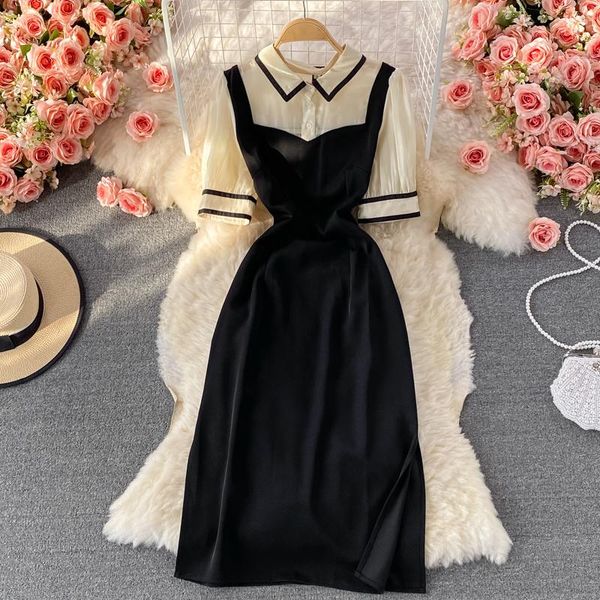 casual dresses french girl fake two shirt dress women summer ol age reduce short sleeve close waist thin split ladies work, Black;gray
casual dresses french girl fake two shirt dress women summer ol age reduce short sleeve close waist thin split ladies work, Black;gray
