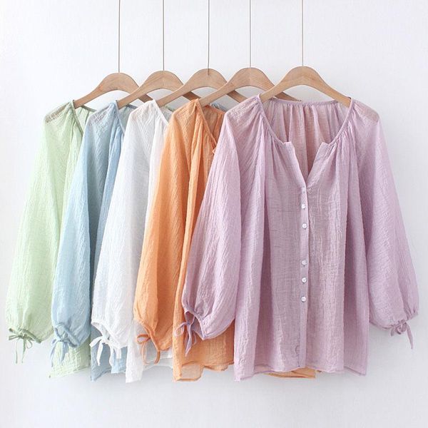 women's blouses & shirts summer korean large size ladies casual shirt candy color v-neck lantern sleeve air-conditioning thin jacket z, White
women's blouses & shirts summer korean large size ladies casual shirt candy color v-neck lantern sleeve air-conditioning thin jacket z, White