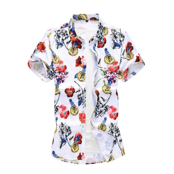 fashion summer shirts men short sleeve button up men shirt floral printed hawaiian shirt plus size 5xl 6xl 7xl 210528, White;black
fashion summer shirts men short sleeve button up men shirt floral printed hawaiian shirt plus size 5xl 6xl 7xl 210528, White;black