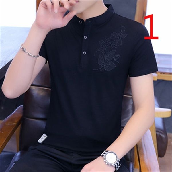 2021 new korean trendy slim-fit summer clothes stand-up collar cotton bottoming shirt men's t7iz, White;black
2021 new korean trendy slim-fit summer clothes stand-up collar cotton bottoming shirt men's t7iz, White;black
