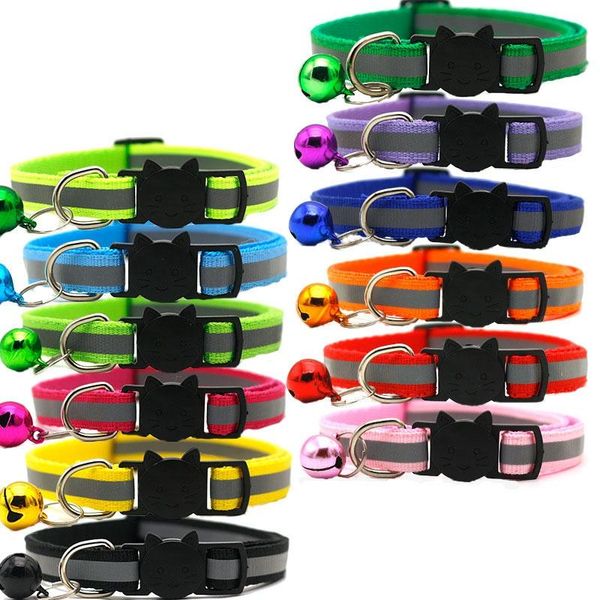 12 pcs reflective cat collars quick release safety buckle with bell adjustable 19-32cm (12 colors)
12 pcs reflective cat collars quick release safety buckle with bell adjustable 19-32cm (12 colors)