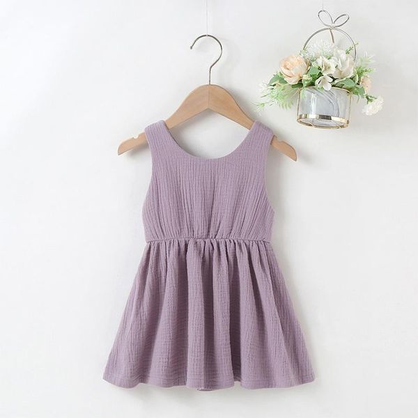girl's dresses summer 2021 arrivals girls cute dress sleeveless o neck bow purple solid girl streetwear 0-2t1, Red;yellow
girl's dresses summer 2021 arrivals girls cute dress sleeveless o neck bow purple solid girl streetwear 0-2t1, Red;yellow