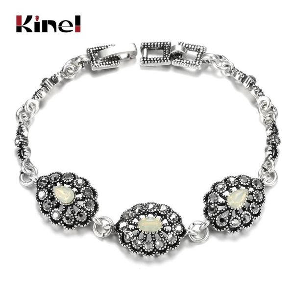 link, chain kinel tibetan silver boho opal bracelet for women water drop link charm crystal bracelets vintage wedding jewelry, Black
link, chain kinel tibetan silver boho opal bracelet for women water drop link charm crystal bracelets vintage wedding jewelry, Black