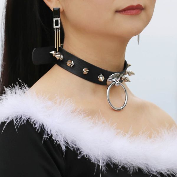 o-round spike stud choker collar women harness choker necklace for women 2020 punk leather chocker gothic jewelry, Golden;silver
o-round spike stud choker collar women harness choker necklace for women 2020 punk leather chocker gothic jewelry, Golden;silver