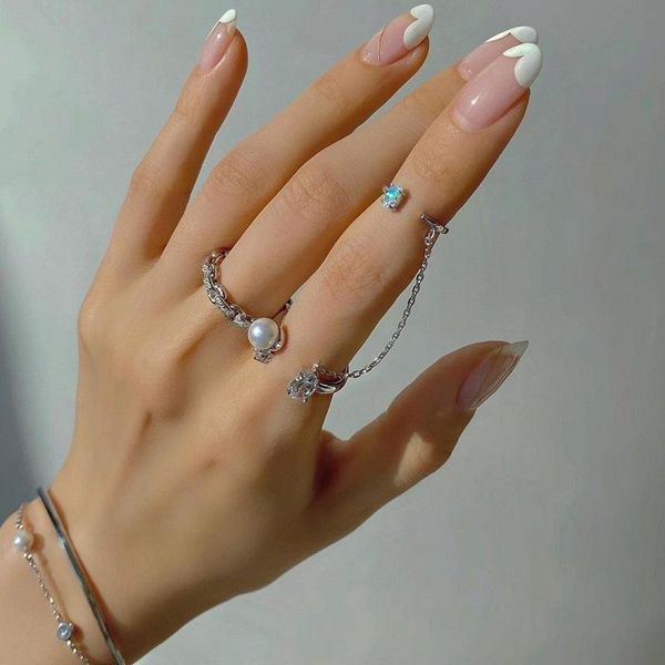 wedding rings original simple silver color imitation pearl inlaid zircon manual adjustable a set of for women girl christmas gift, Slivery;golden
wedding rings original simple silver color imitation pearl inlaid zircon manual adjustable a set of for women girl christmas gift, Slivery;golden