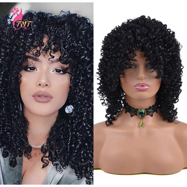 synthetic wigs short afro kinky curly wig with bangs mixed brown and blonde high temperature hair for black woman
synthetic wigs short afro kinky curly wig with bangs mixed brown and blonde high temperature hair for black woman