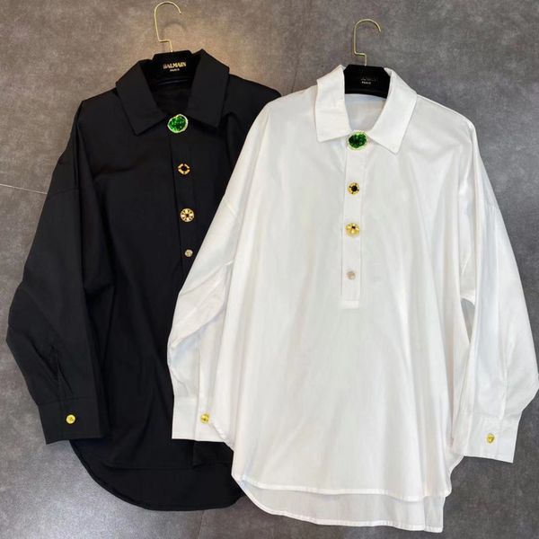 2021 spring just arrived long sleeve turn down collar green buttons loose women's shirt t7q3, White
2021 spring just arrived long sleeve turn down collar green buttons loose women's shirt t7q3, White