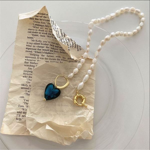 retro natural pearl necklace korean blue love geometric necklace baroque natural pearl european necklace girl decoration, Golden;silver
retro natural pearl necklace korean blue love geometric necklace baroque natural pearl european necklace girl decoration, Golden;silver