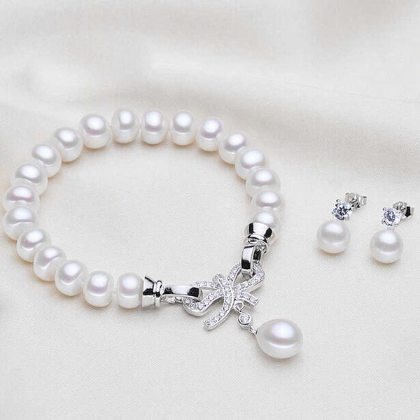 meibapj freshwater pearl bangle and earrings set jewelry for women fashion charm bow zircon accessories lady's birthday gift h1022, Silver
meibapj freshwater pearl bangle and earrings set jewelry for women fashion charm bow zircon accessories lady's birthday gift h1022, Silver