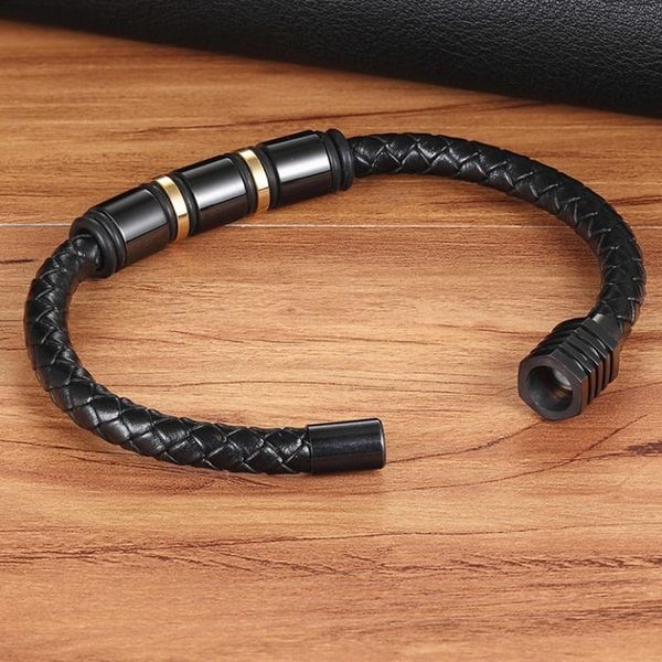 charm bracelets xqni genuine leather cool black gold creative design stainless steel magnetic buckle men bracelet size 19/21/23cm, Golden;silver
charm bracelets xqni genuine leather cool black gold creative design stainless steel magnetic buckle men bracelet size 19/21/23cm, Golden;silver