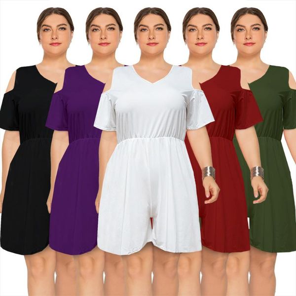 plus size tracksuits 2021 summer women's solid color fashion casual loose large home jumpsuit, Black
plus size tracksuits 2021 summer women's solid color fashion casual loose large home jumpsuit, Black
