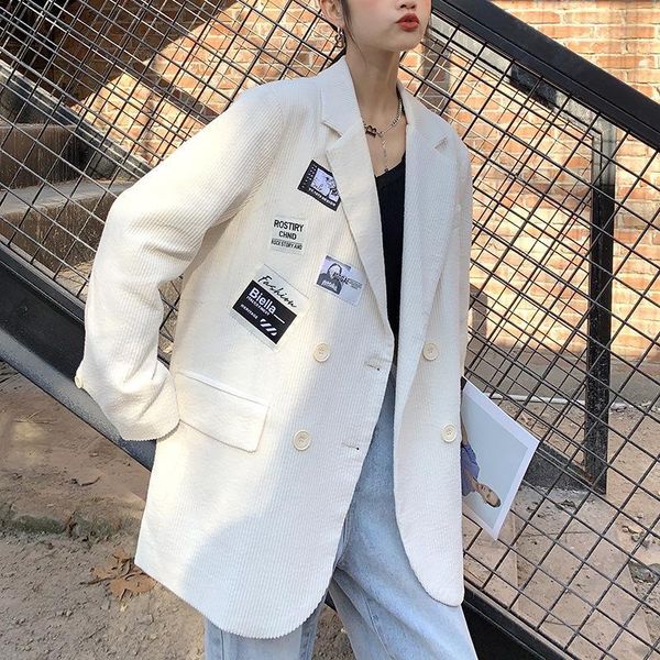 small suit female fried street design sense badge retro temperament 2021 new casual jacket jacket, Black;brown
small suit female fried street design sense badge retro temperament 2021 new casual jacket jacket, Black;brown