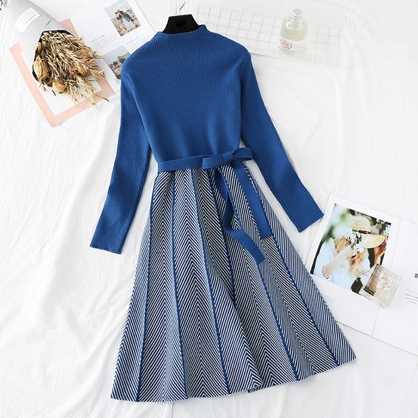 autumn winter women knitted 2021 new korean long sleeve half turtleneck a line sweater dress elegant ladies bandage, Black;gray
autumn winter women knitted 2021 new korean long sleeve half turtleneck a line sweater dress elegant ladies bandage, Black;gray